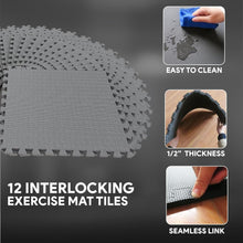 Load image into Gallery viewer, Professional Grade EVA Puzzle Exercise Mat - Covers 48 Sq Ft for All Sports