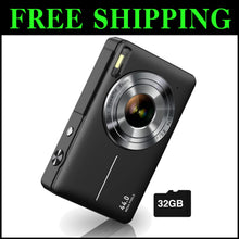 Load image into Gallery viewer, Compact 16X Zoom Digital Camera for Kids - Includes 32GB Card and Two Batteries