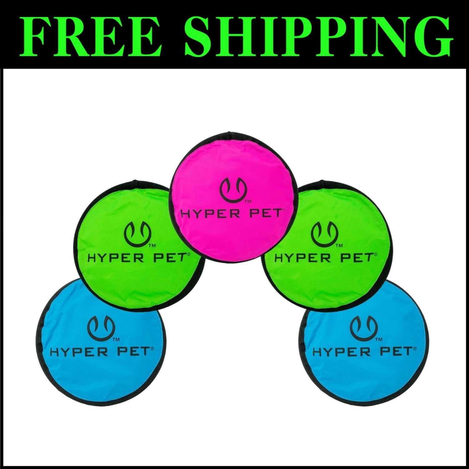 Colorful 9-Inch Soft Dog Discs - Floating Fetch Toy, Pack of 5 for All Breeds