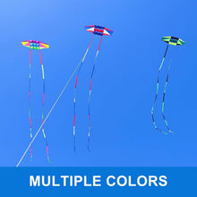 Load image into Gallery viewer, Beginner-Friendly 98" Rainbow Box Kite - Includes Multi-Color Tails &amp; Handle