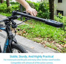 Load image into Gallery viewer, Motorcycle Handlebar Double Clamp Mount with 67" Selfie Stick for Action Cameras