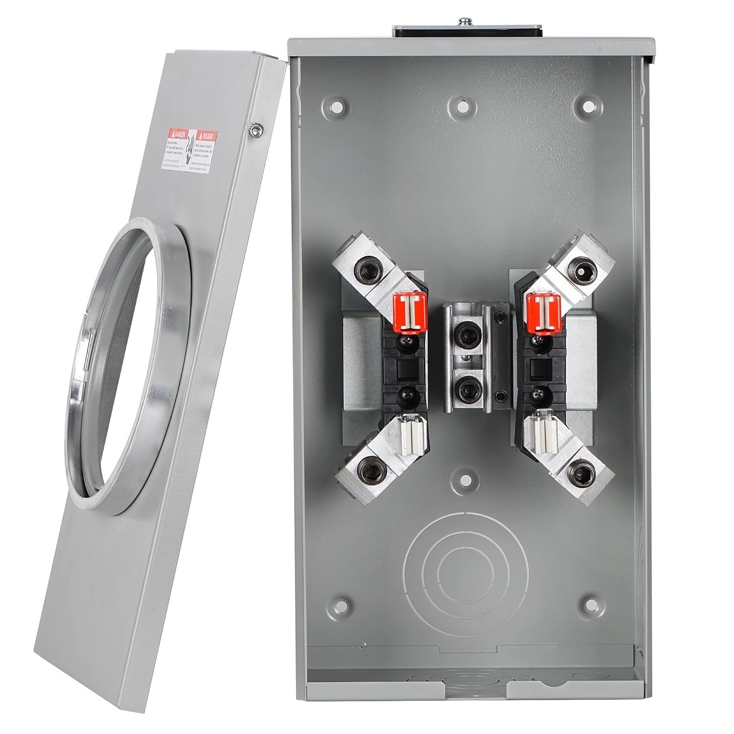 Lightweight 200 Amp Surface Mount Meter Socket with Durable Steel Housing