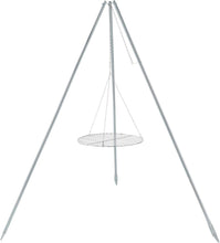 Load image into Gallery viewer, Adjustable Tripod Campfire Grill &amp; Lantern Hanger - Cooking &amp; Lighting Essential