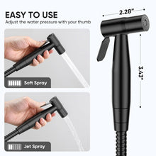 Load image into Gallery viewer, Matte Black Handheld Bidet Sprayer Set - Adjustable Pressure, 2 Pack Bundle