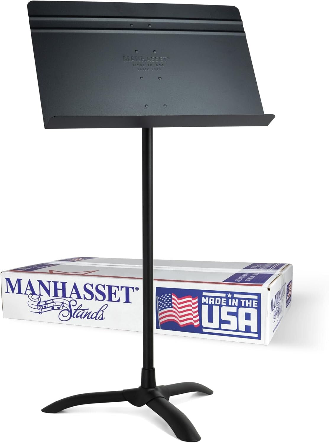 Folding Music Stand with Heavy-Gauge Steel Base - 26" to 48" Adjustable Height
