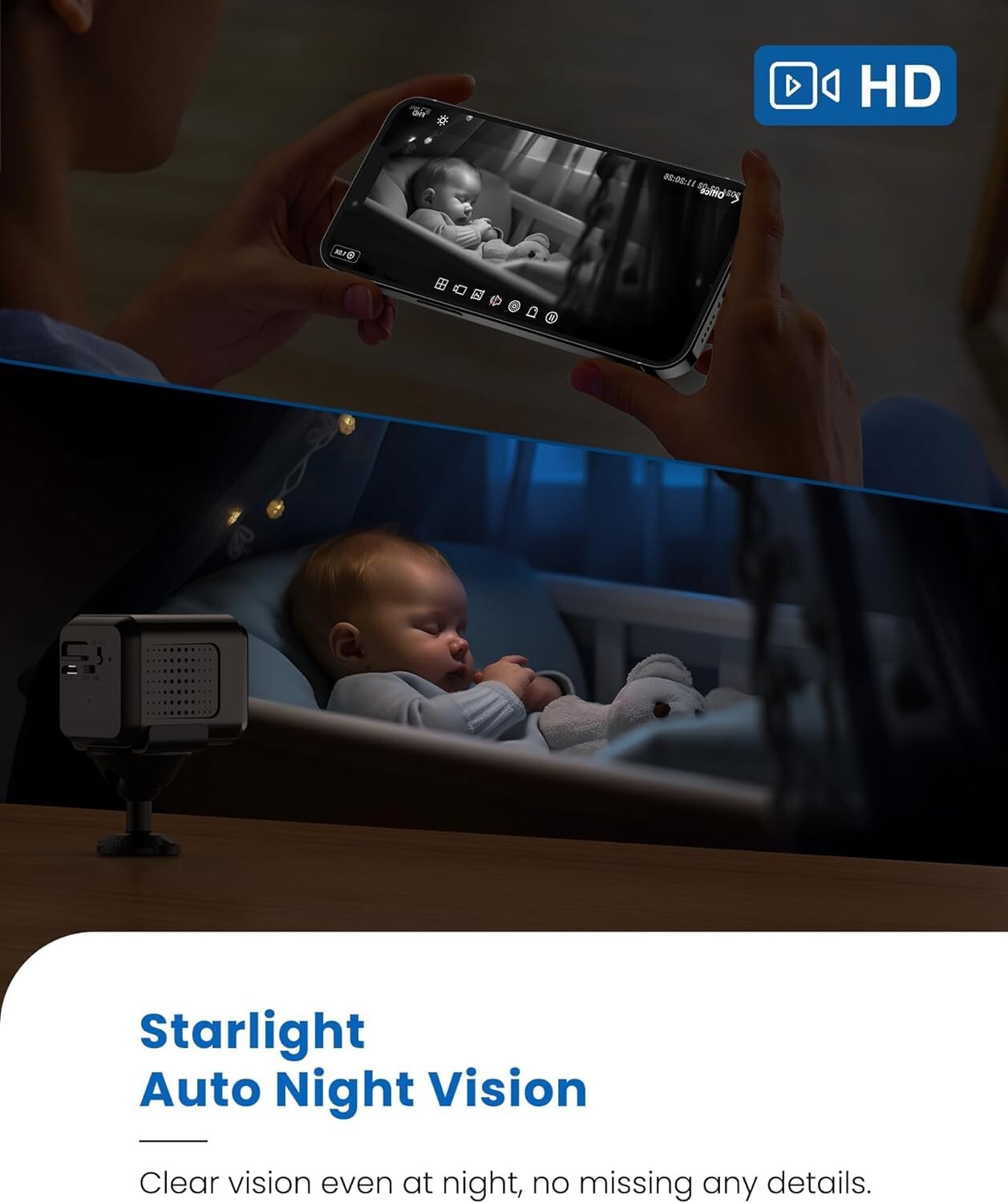 Wireless Indoor Security Camera - High-Definition, App-Controlled & Portable