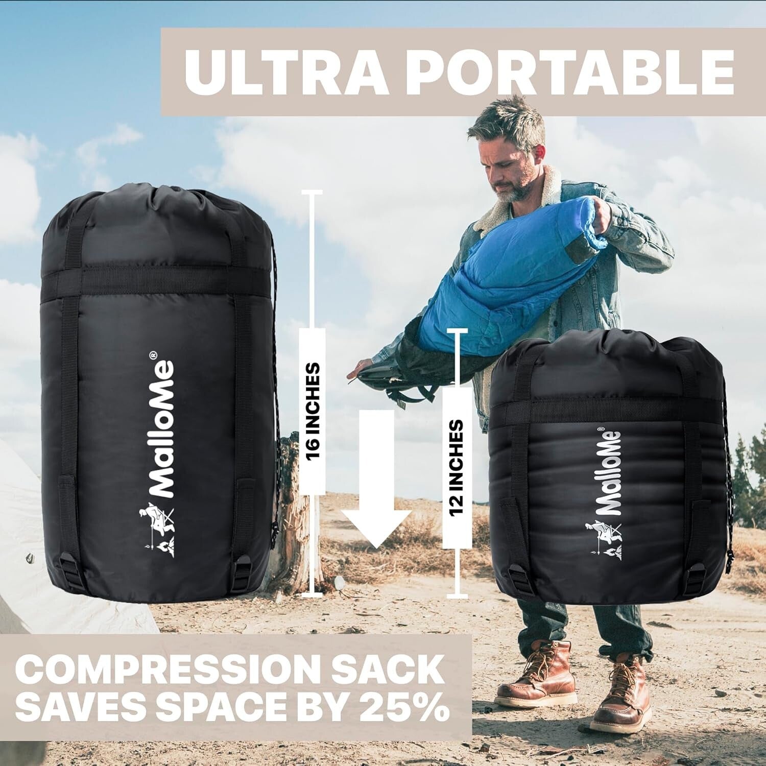 All-Season Backpacking Sleeping Bag - Warm & Comfortable for 10-12 Year Olds