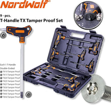 Load image into Gallery viewer, Durable T-handle Torx Wrench Set - Precision Cut Sizes T10 to T50 in Storage Box