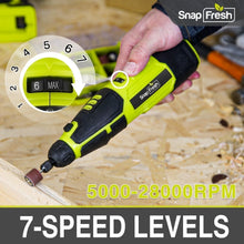 Load image into Gallery viewer, Versatile Cordless Rotary Tool Kit - 7 Speeds, Flex Shaft, 80+ Accessories