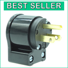 Load image into Gallery viewer, 15 Amp Right Angle NEMA 5-15P Plug Connectors for Generators - 10 Pack