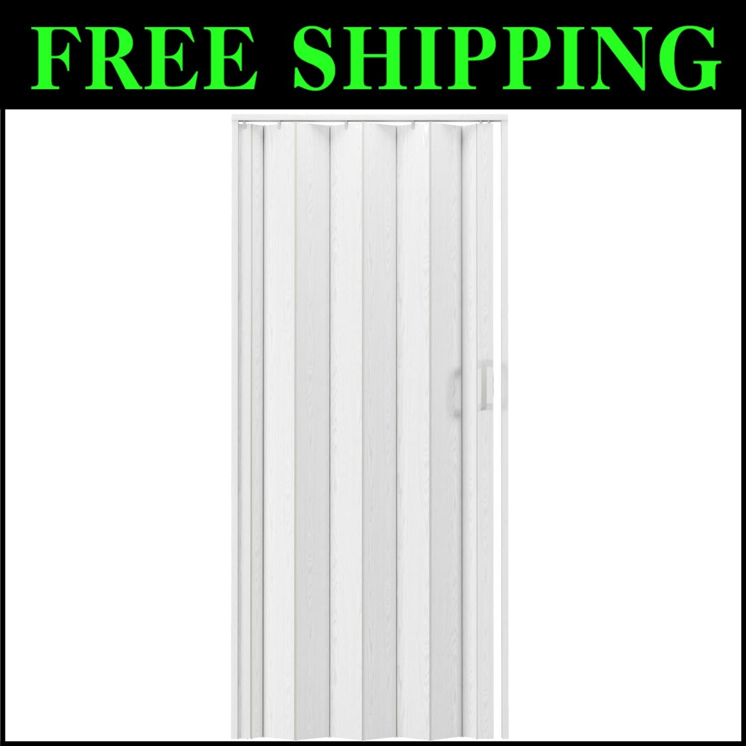 Durable White Accordion Folding Doors - Space-Efficient 32" Design