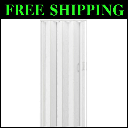 Durable White Accordion Folding Doors - Space-Efficient 32" Design
