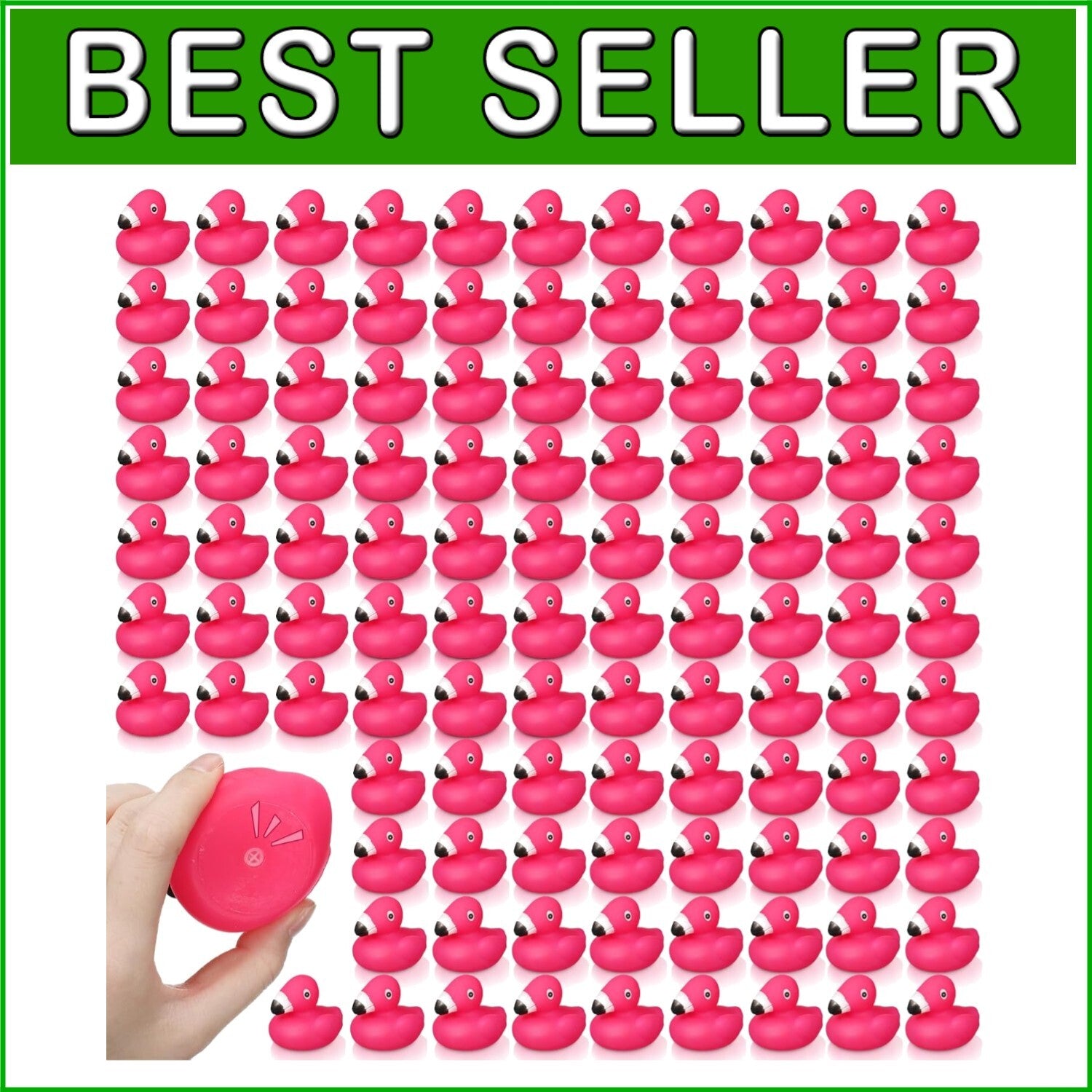 Adorable Flamingo Rubber Duck Collection - 50pk Squeaky Toys for Kids & Parties