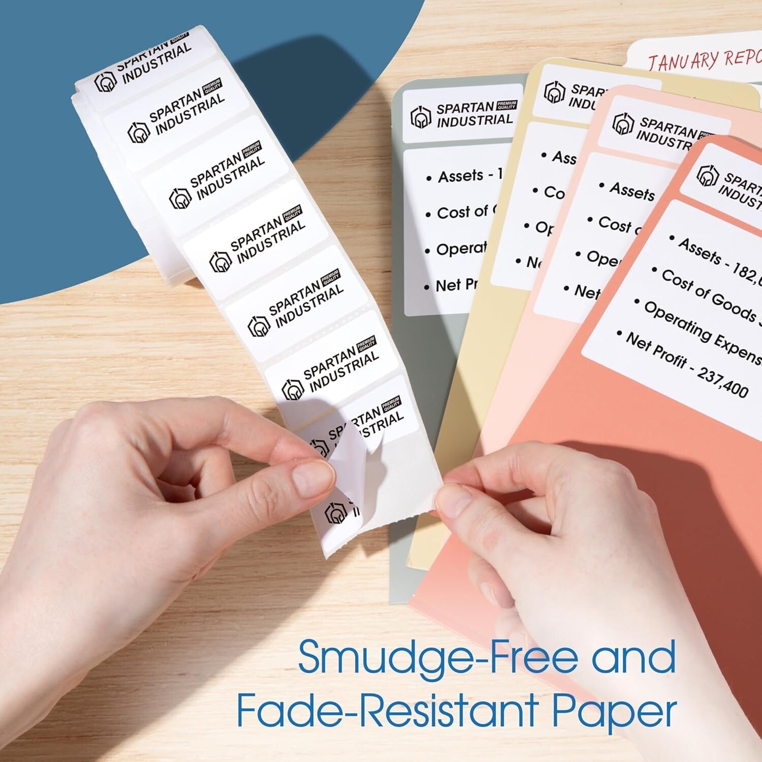 10 Rolls of 2" x 1" Perforated Thermal Labels - Eco-Friendly & Clear Printing