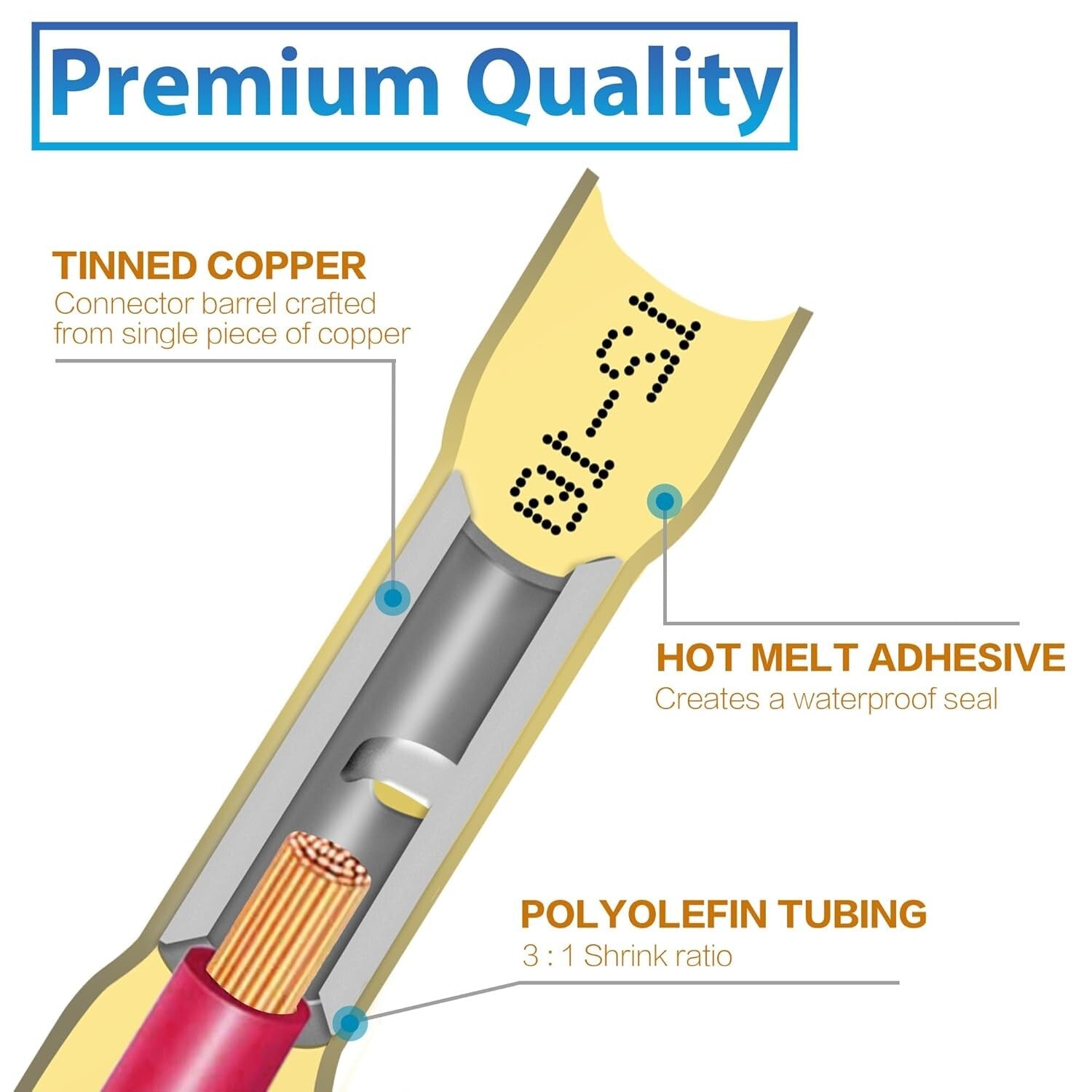 Premium Waterproof Heat Shrink Connectors Kit - 800PCS for Marine & Auto Wiring