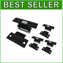 Load image into Gallery viewer, Matte Black Solid Brass Roller Catch, Adjustable for Quiet Door Closure - 4 Pack