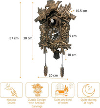Load image into Gallery viewer, Stylish Vintage Cuckoo Clock with Adjustable Volume - Perfect for Living Rooms