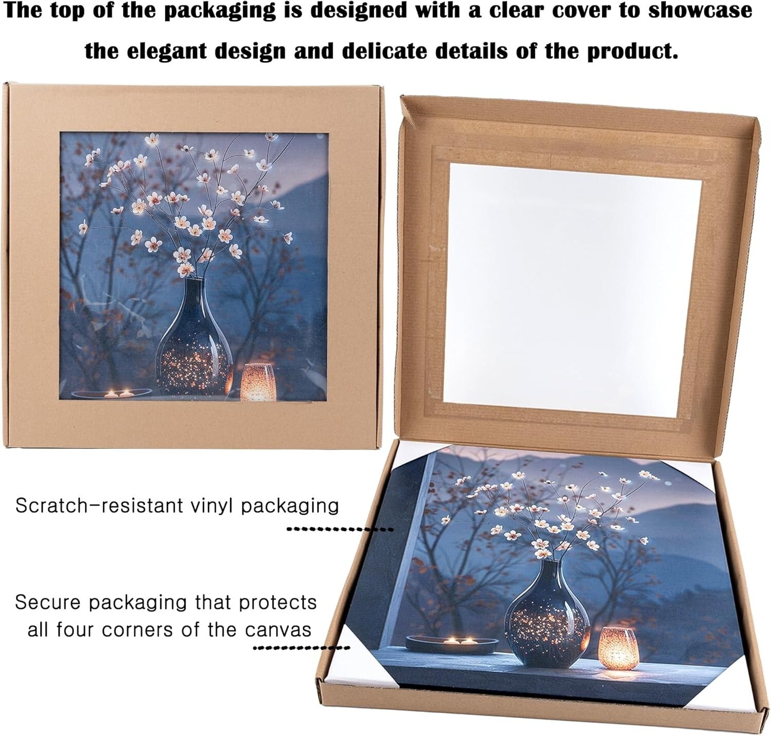 Durable Battery Operated LED Wall Art - Floral Theme with Timer for Cozy Homes