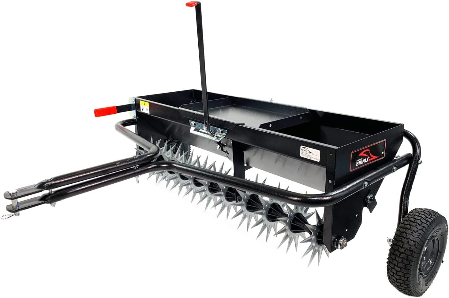 All-Steel 40-Inch Tow Behind Lawn Aerator Spreader with Universal Hitch & Weight