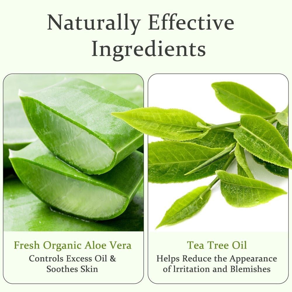 Pure Aloe Vera Gel & Tea Tree Oil - Nourishing Skin Moisturizer, 900ml Trio