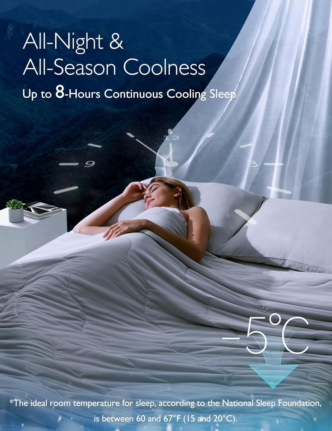 Lightweight Breathable Cooling Blanket - Life CoolMurm Comforter 106"x90" King