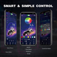 Load image into Gallery viewer, Wireless RGB LED Rock Light Set with App Control for Enhanced Vehicle Visibility