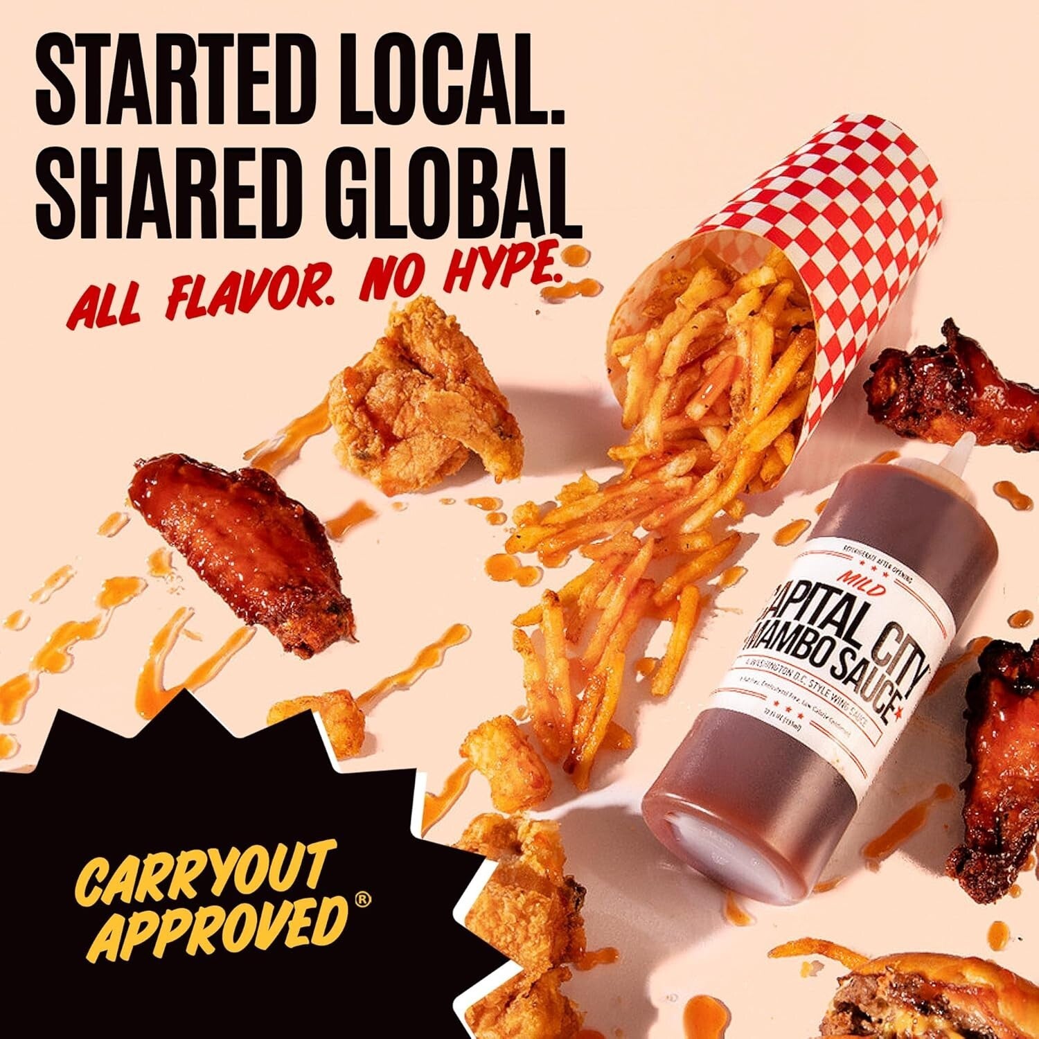 Versatile Mild Mambo Sauce, 12 Pack - Bold DC Flavor for Dipping and Drizzling