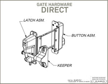 Load image into Gallery viewer, Heavy-Duty Zinc Diecast 2-Sided Gate Latch – Secure and Elegant Access Solution