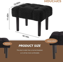 Load image into Gallery viewer, Elegant Jacquard Black Foot Rest Ottoman - Versatile Design for Modern Homes