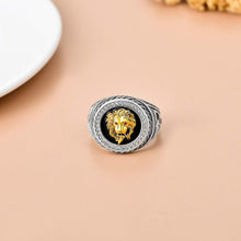 Load image into Gallery viewer, Exquisite Lion Head Ring in 925 Silver for Men - Graduation and Birthday Gift