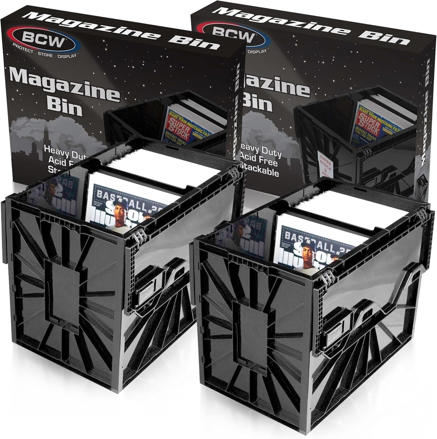 Efficient Organizing with Stackable Magazine and Comic Bins - 15.5 x 9.13 Inches