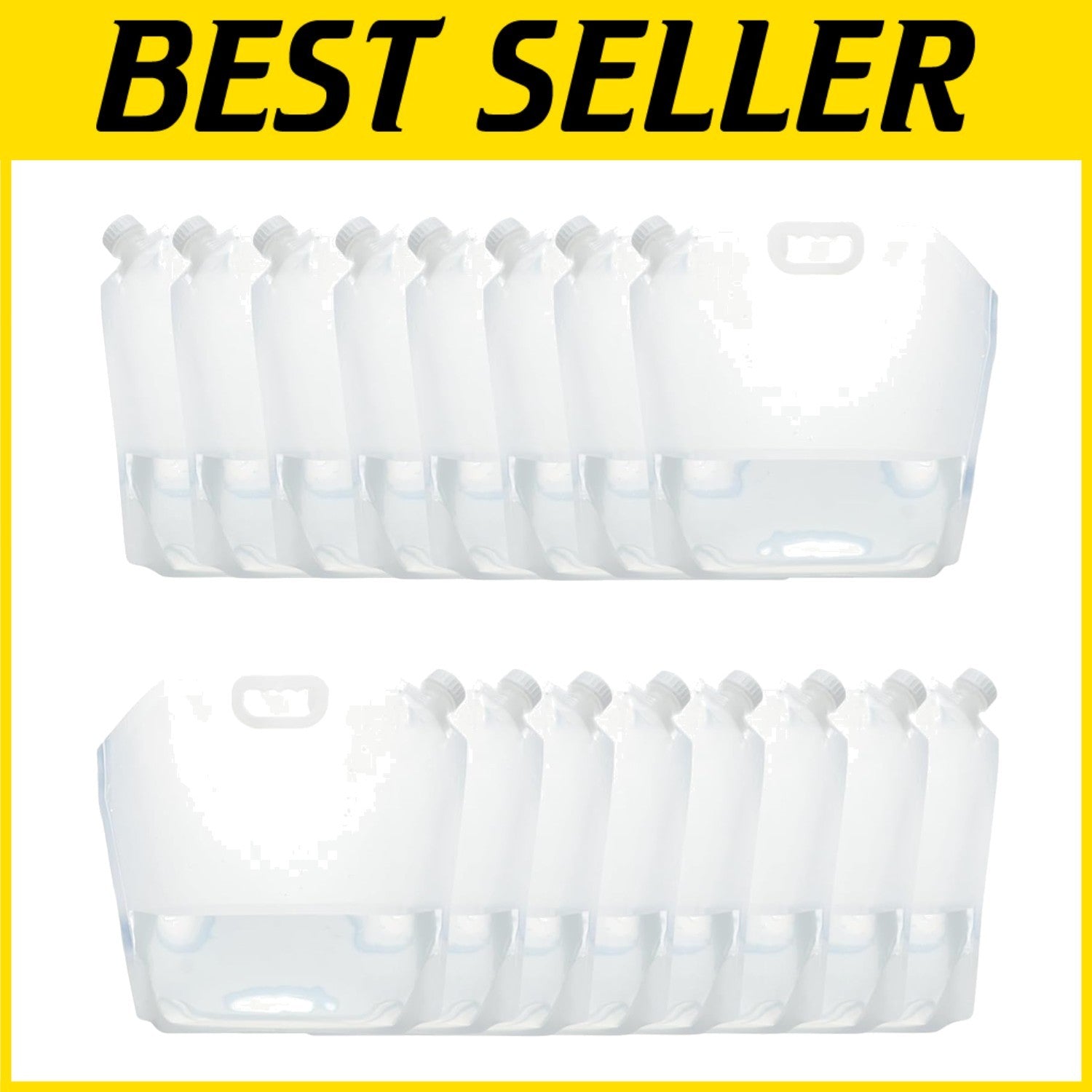 42 Gallon Collapsible Water Containers - 16 Lightweight, Food-Grade Storage Bags