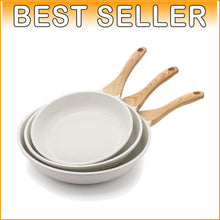 Load image into Gallery viewer, Lightweight Non-Toxic Frying Pans with Easy Clean Ceramic Coating - 3-Piece Set
