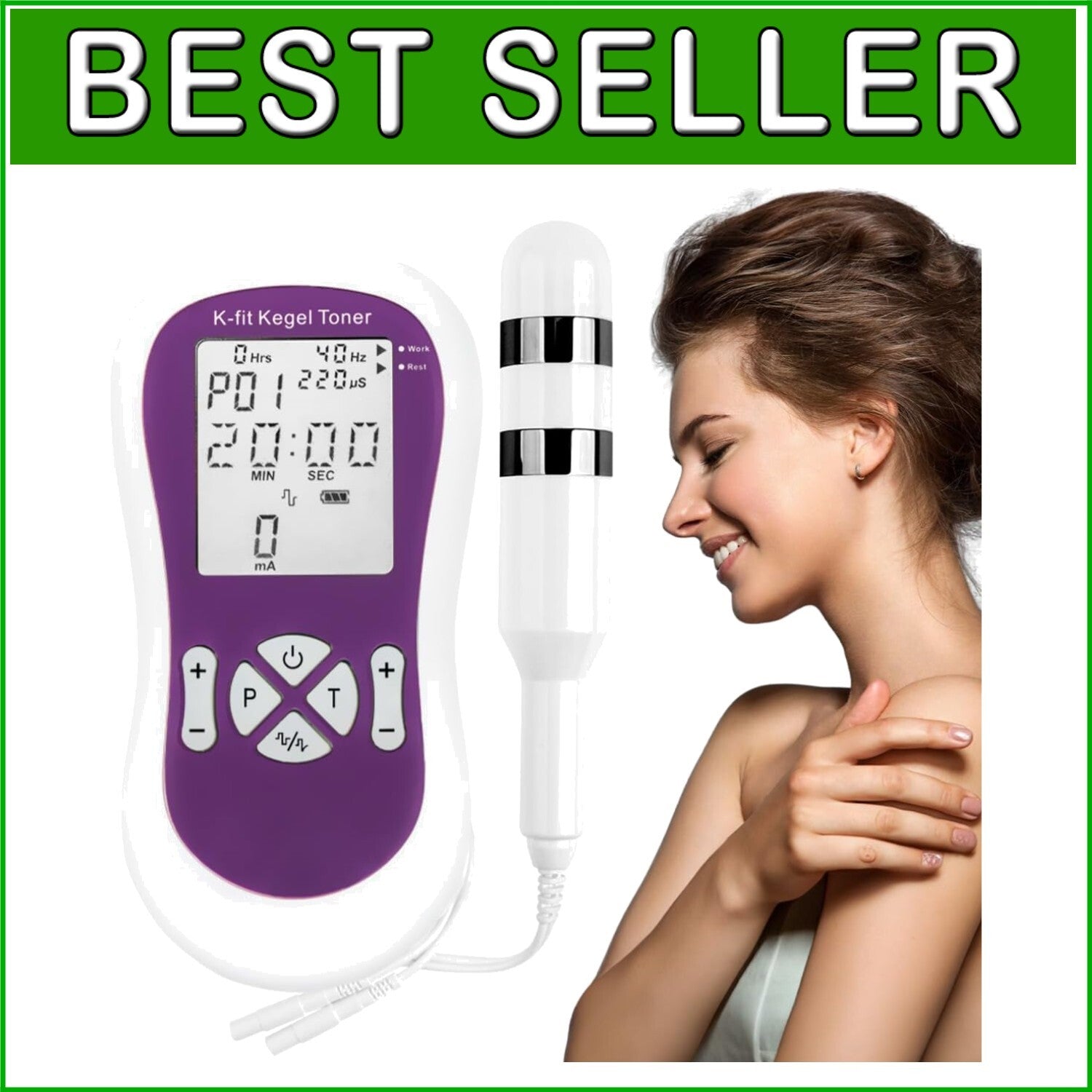 Electric Kegel Toner - Pelvic Muscle Exerciser for Urinary Incontinence Relief