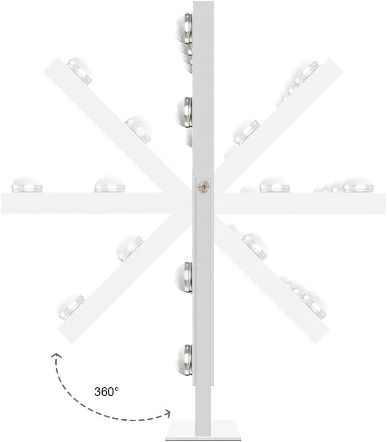 Hollywood Lighted Makeup Mirror with 10X Magnification & Smart Touch Control