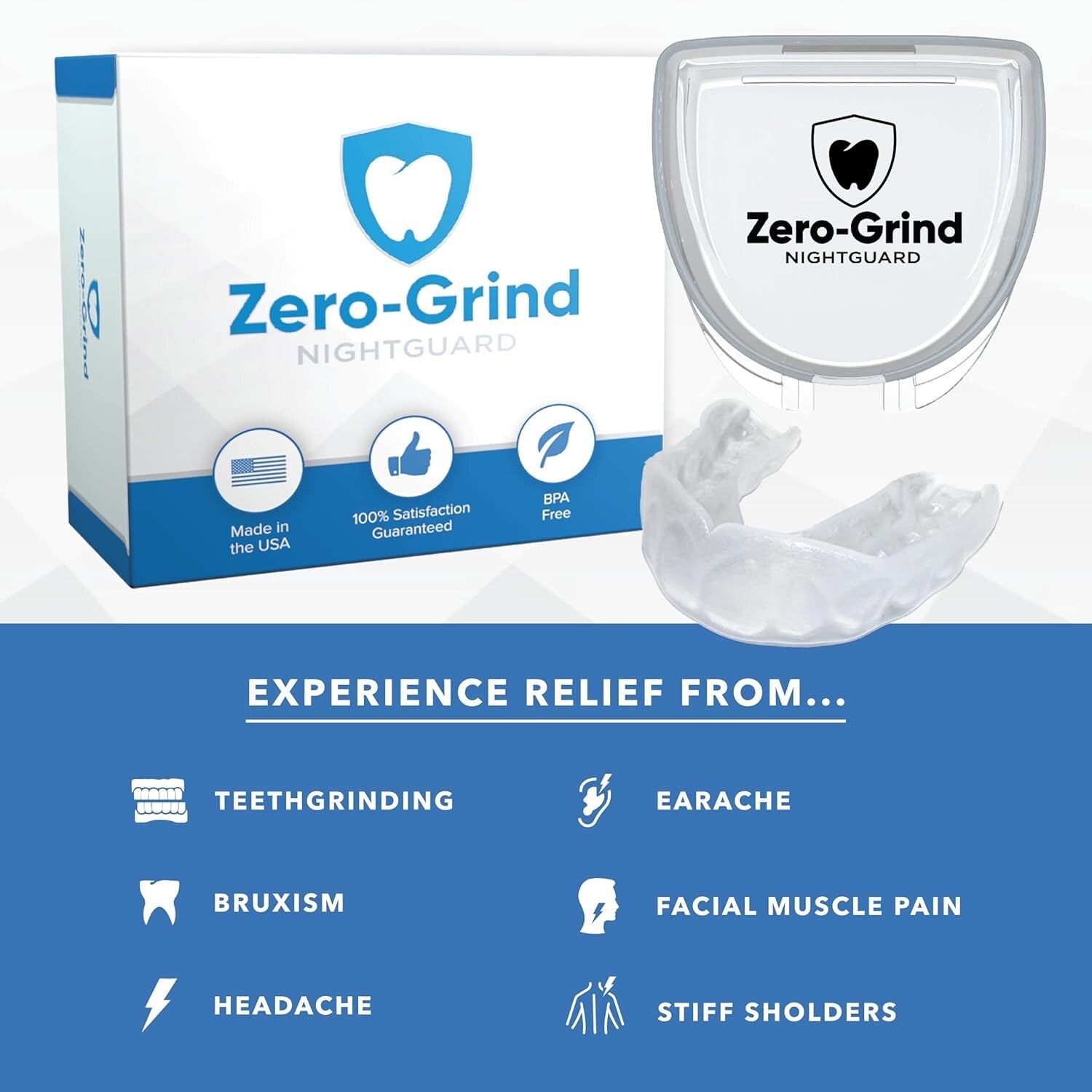 Versatile Zero-Grind Nightguard with Ventilated Case for On-the-Go Protection
