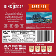 Load image into Gallery viewer, Premium Wild Caught Sardines in Zesty Tomato Sauce - 12 Cans Pack - 3.75 oz