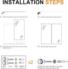 Load image into Gallery viewer, Premium Frameless Wall Mirror for Home Gym, 2-Piece Set 48''x24'' - Easy Install