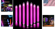 Load image into Gallery viewer, Long-Lasting Glow Sticks - 6" Neon Accessories for Parties &amp; Festivals - 100 ct