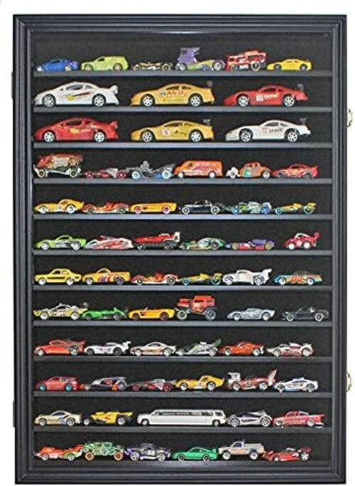 Sturdy Wall-Mounted Cabinet for 1/64-1/43 Scale Model Cars - Lightweight Design