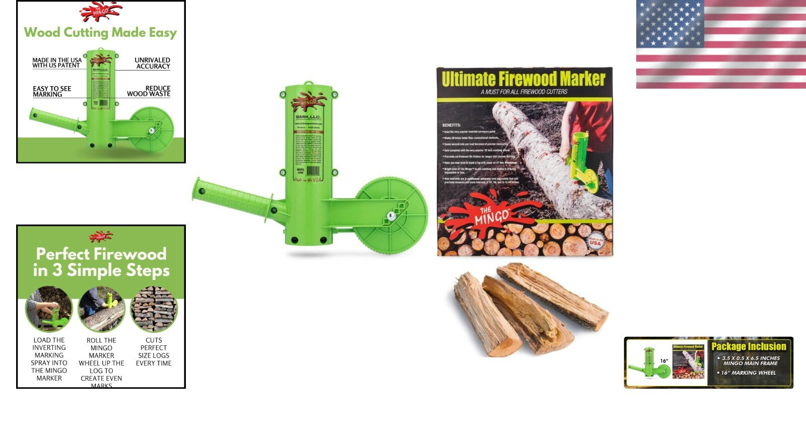 All-Season Firewood Measuring Tool with Special Marking Wheels - Easy & Fast