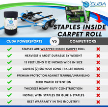 Load image into Gallery viewer, Eco-Friendly Bunk Carpet for Trailers – 12in x 13ft with Rustproof Staples
