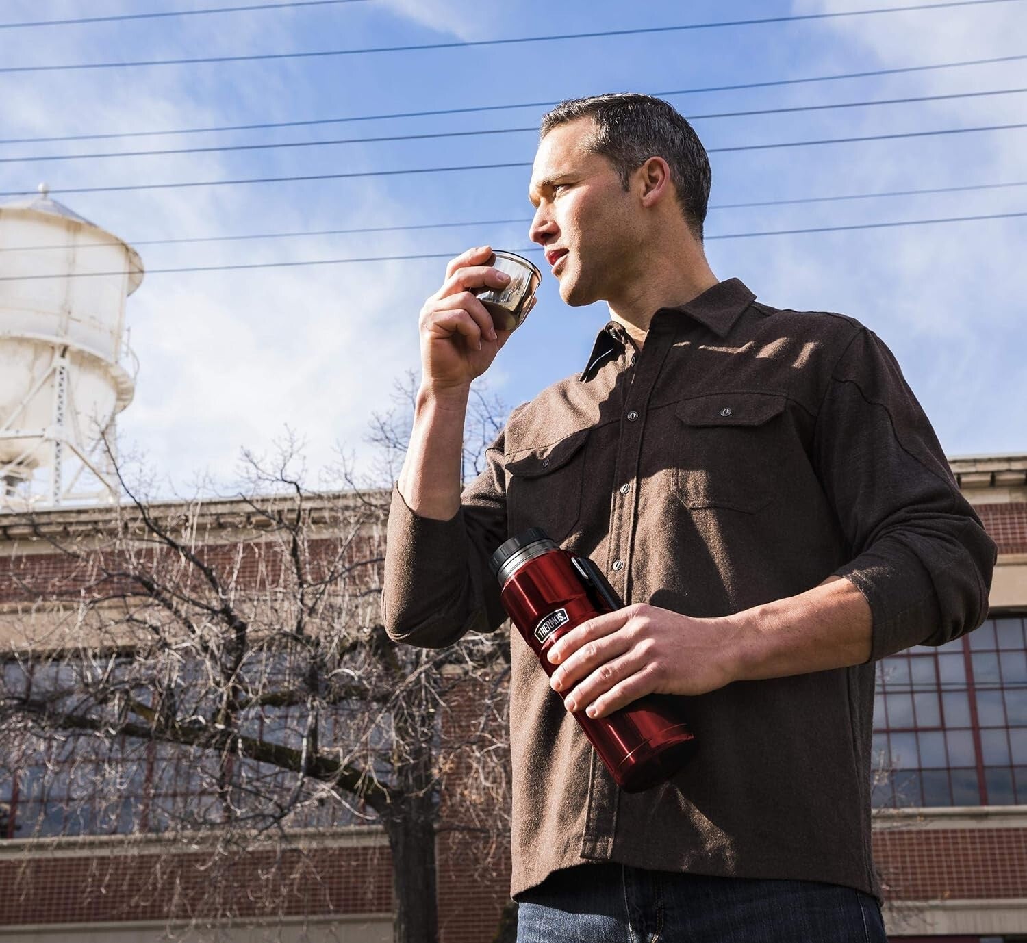 Stainless King 40oz Vacuum Beverage Bottle - Ideal for Family Camping & Travel