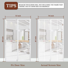 Load image into Gallery viewer, Weatherproof Magnetic Screen Door for Large Double Doors - White Polyester
