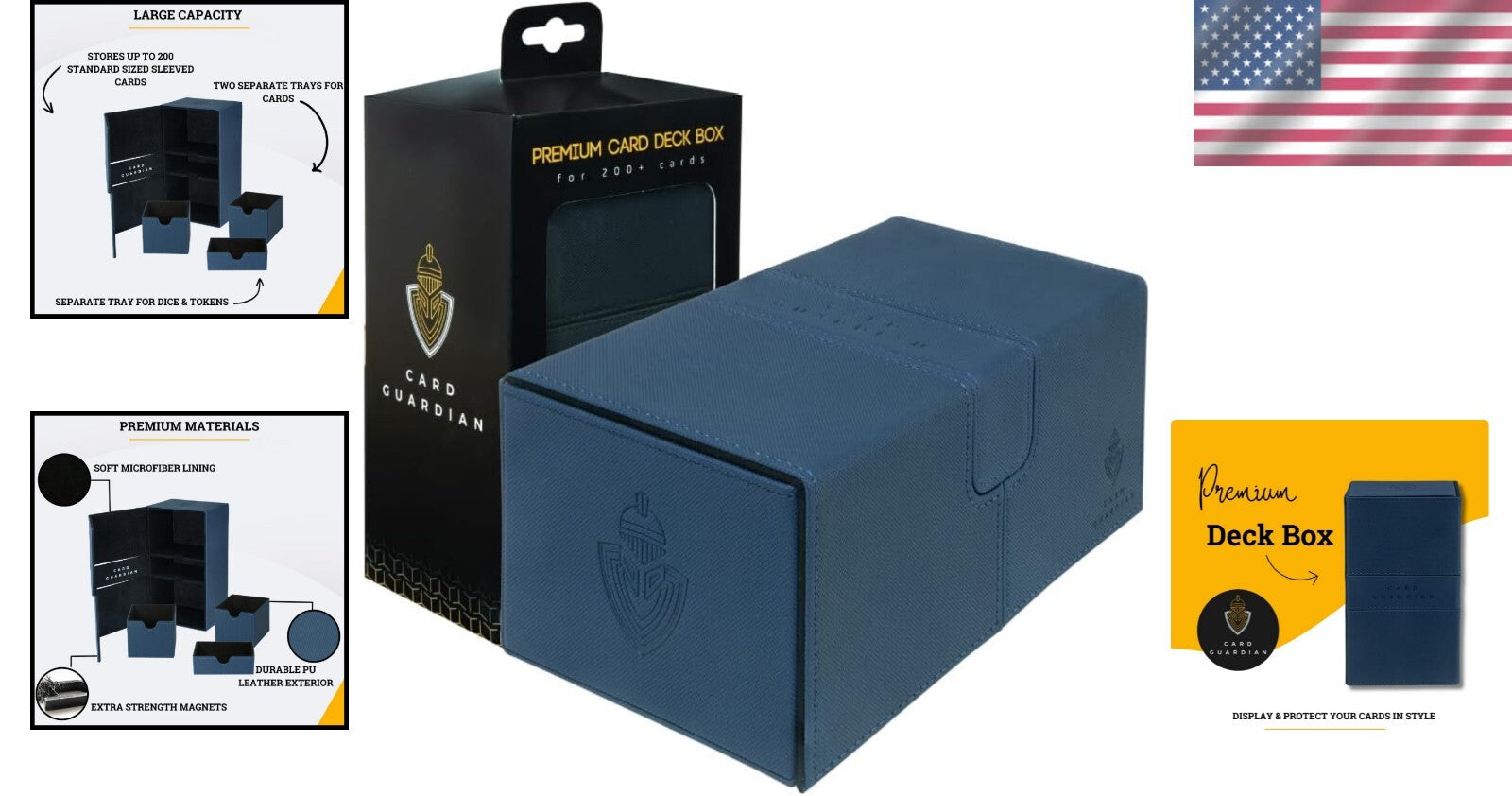 Elegant Blue Card Case - Premium Storage for Magic the Gathering & More