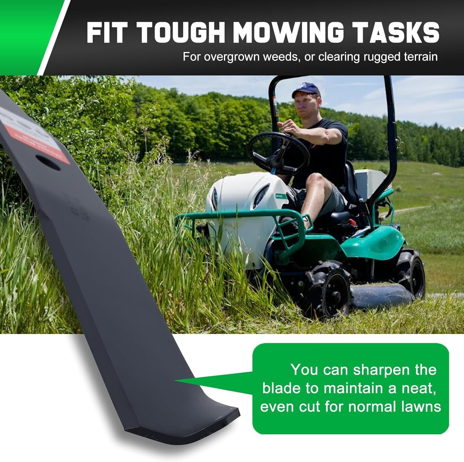 Precision 42-Inch Mower Blades for Toro Timecutter - 2 Pack, Rust-Resistant