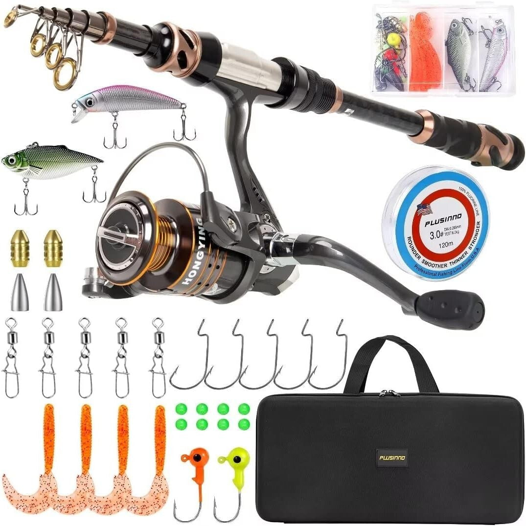 Advanced Telescopic Fishing Pole with Stainless Steel Reel - Ready to Fish Kit
