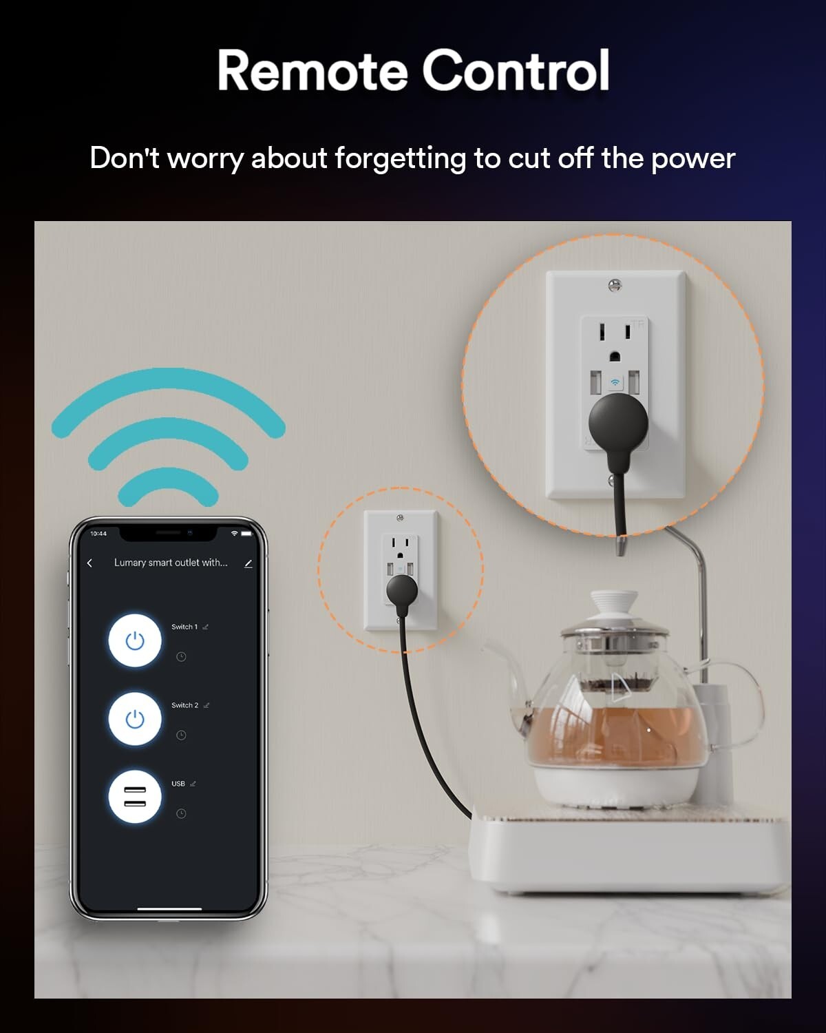 Smart Outlet with USB & Voice Control for Effortless Home Automation - 4 Pack