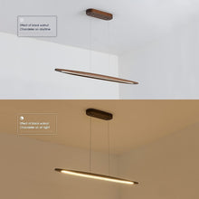 Load image into Gallery viewer, Energy-Saving 51" Real Wood Pendant Light for Stylish Dining and Kitchen Spaces