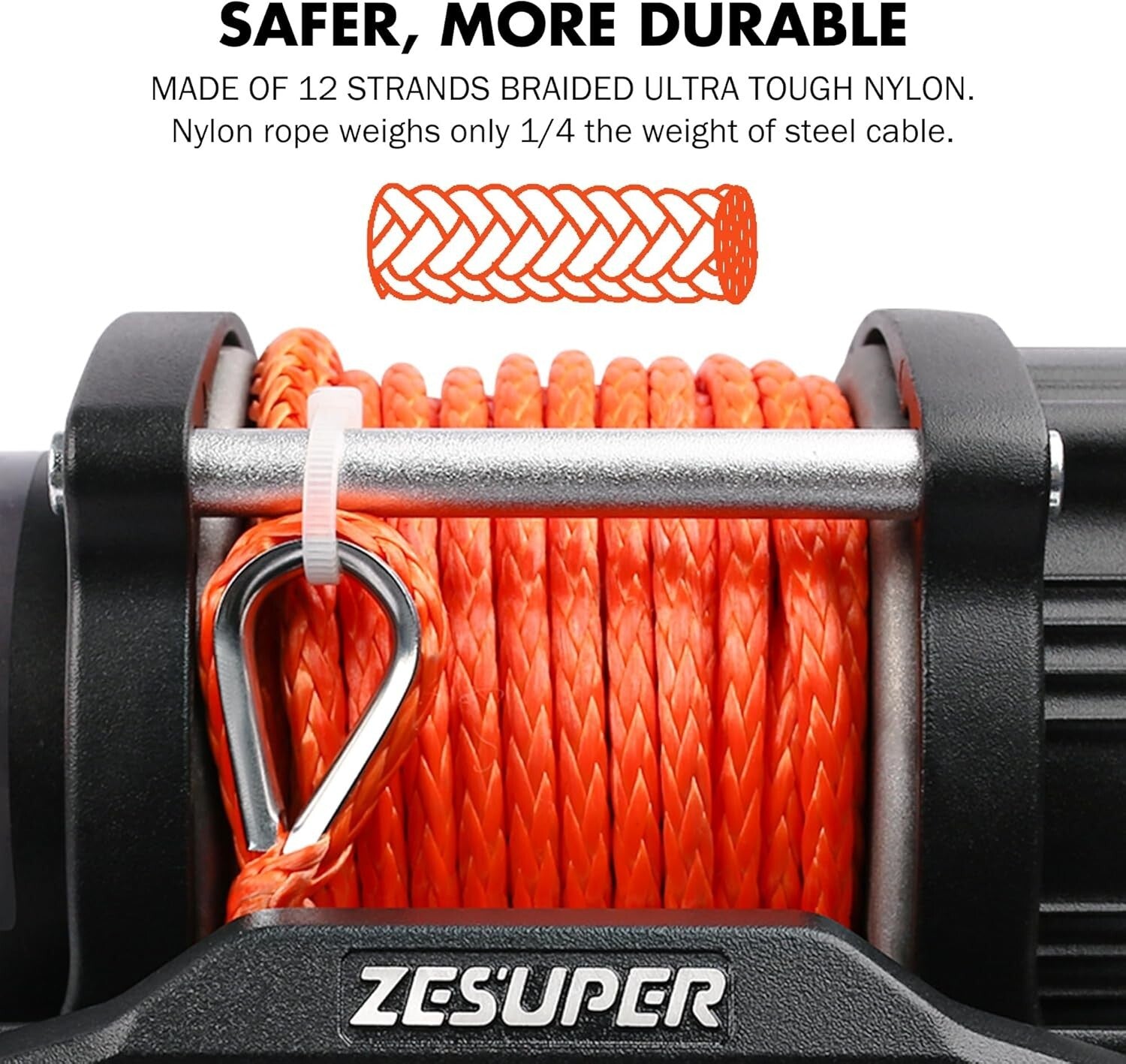 Powerful 12V Electric Winch - 4500 lbs with Wireless Control & Fairlead Kit